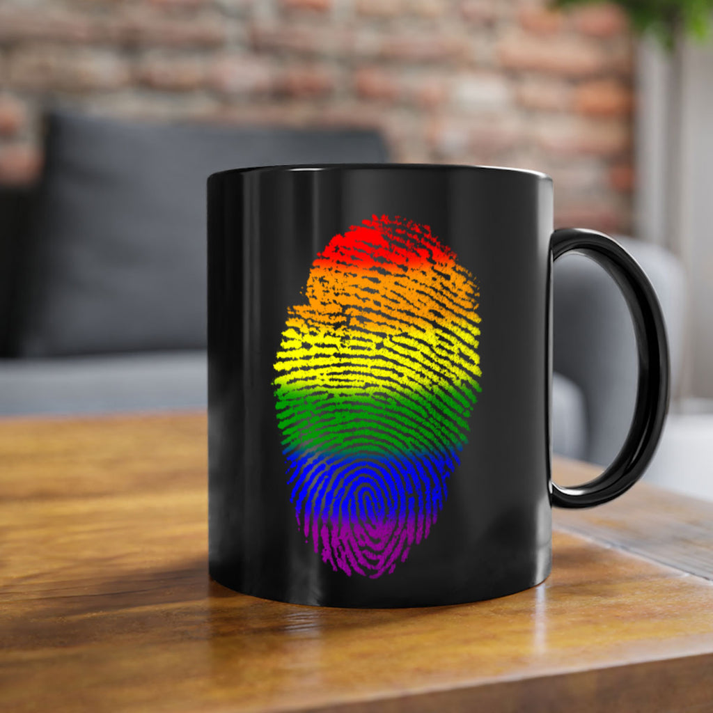 Rainbow Finger print 10#- lgbt-Mug / Coffee Cup