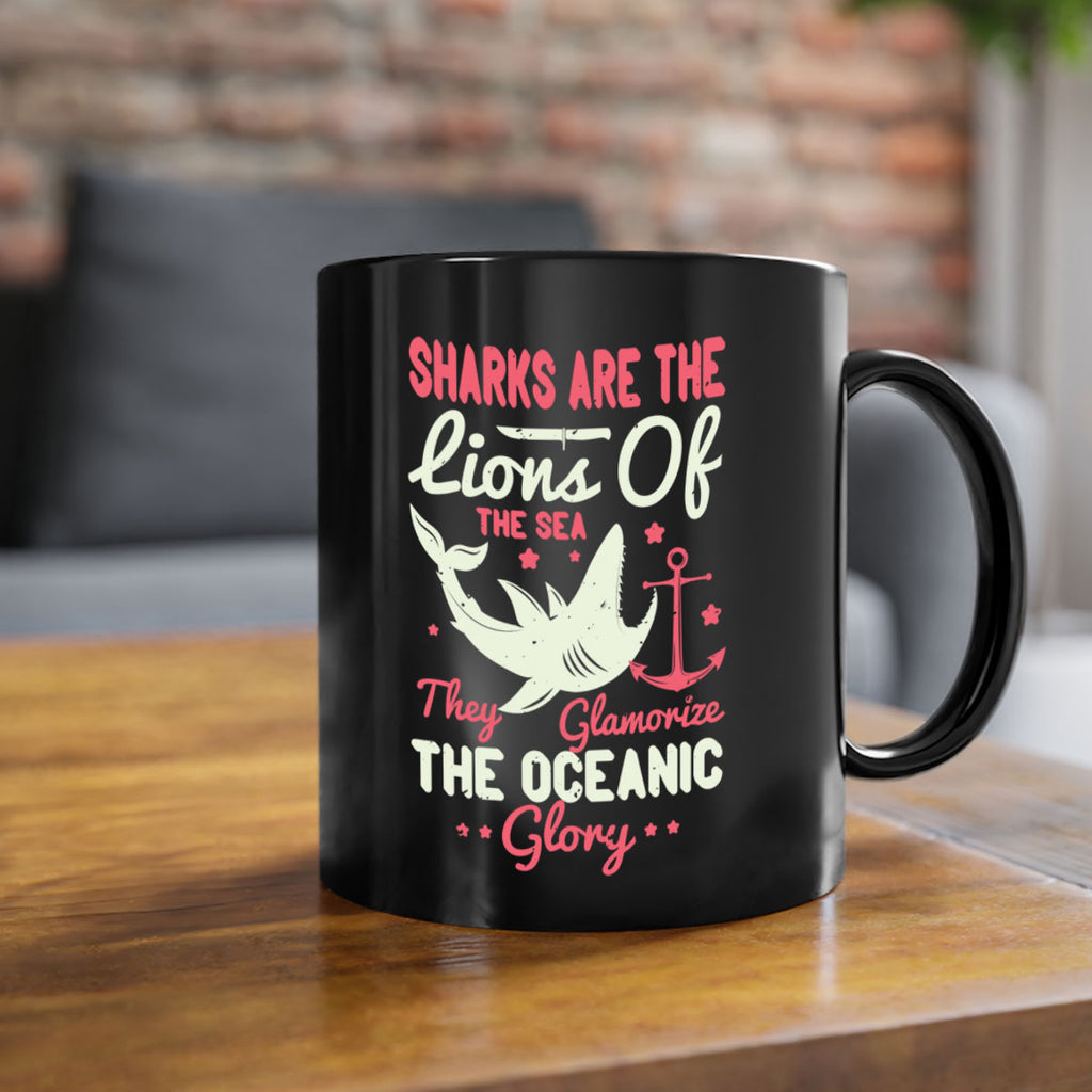 Sharks are the lions of the seaThey glamorize the oceanic glory Style 28#- Shark-Fish-Mug / Coffee Cup