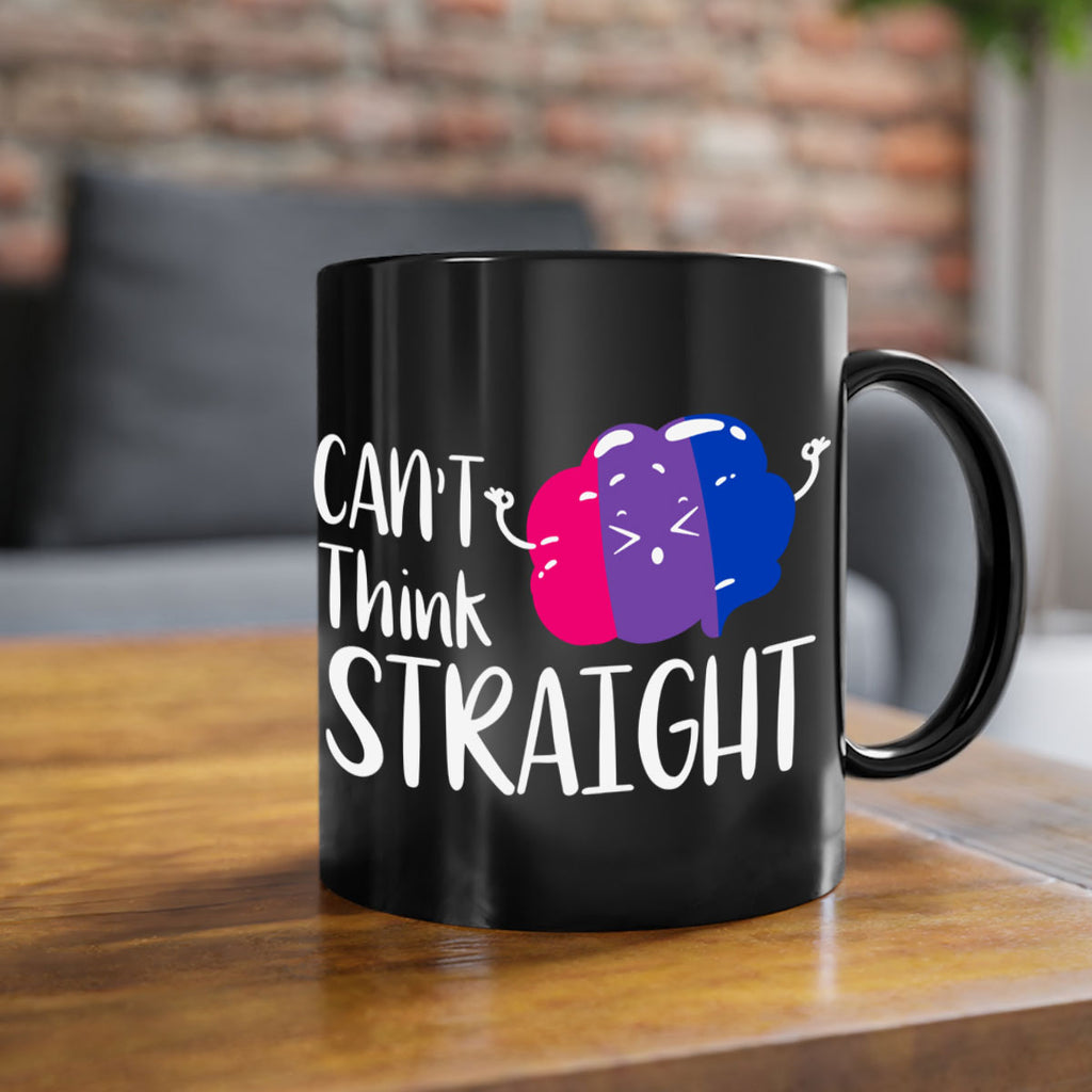 bisexual flag cant think straight 155#- lgbt-Mug / Coffee Cup