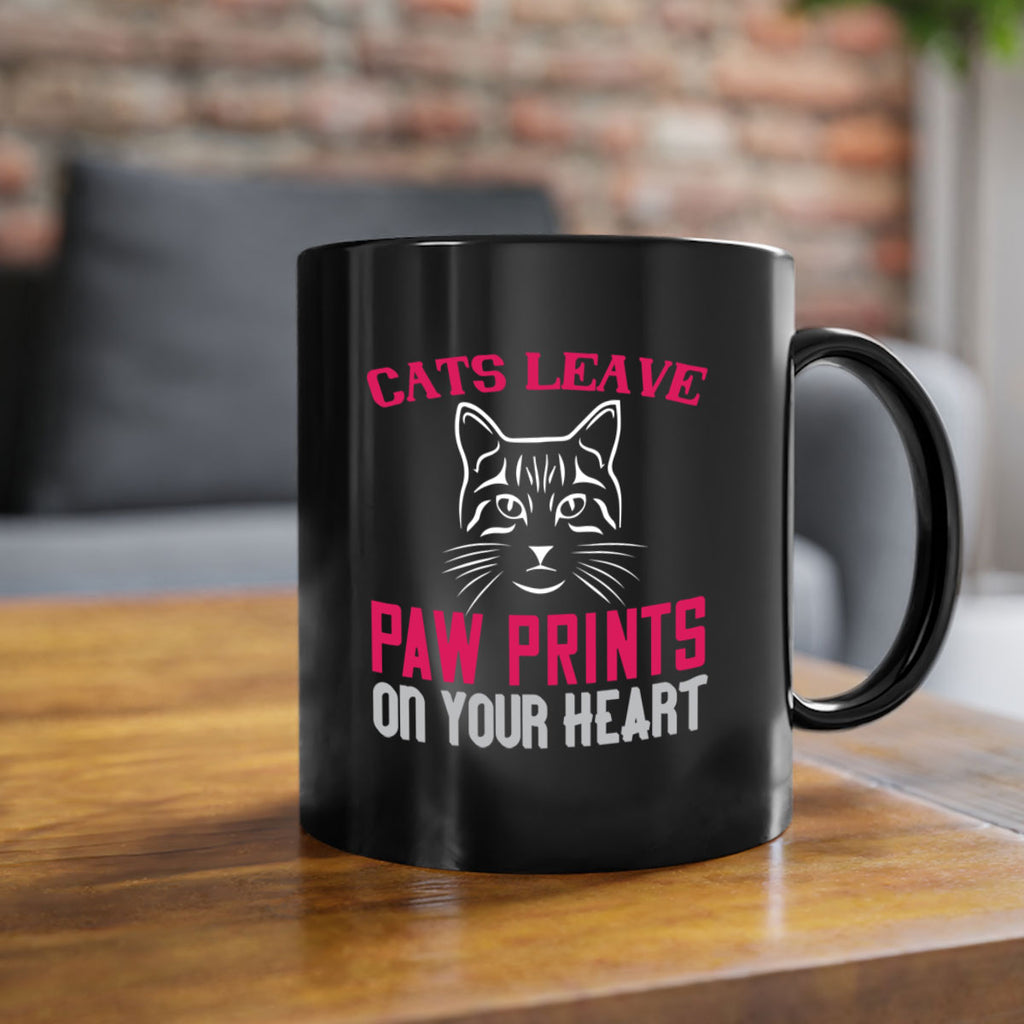 cats leave paw prints on your heart Style 39#- cat-Mug / Coffee Cup