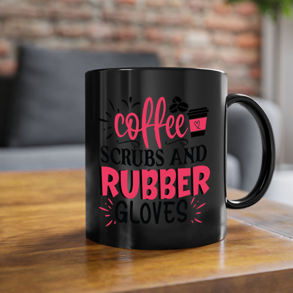 coffee scrubs and rubber gloves Style 393#- nurse-Mug / Coffee Cup