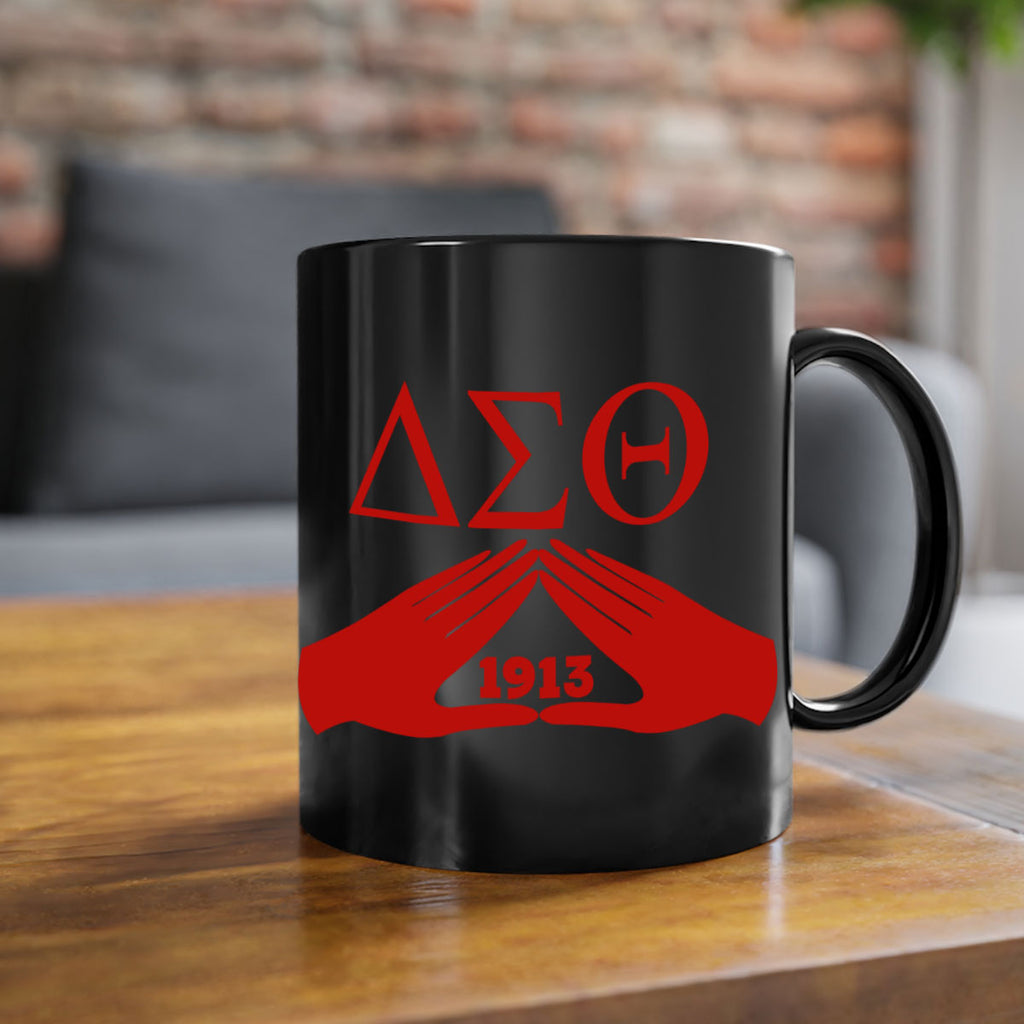 delta sigma theta 8#- black words - phrases-Mug / Coffee Cup