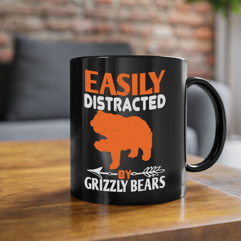 easily distracted by grizzly bears 10#- bear-Mug / Coffee Cup