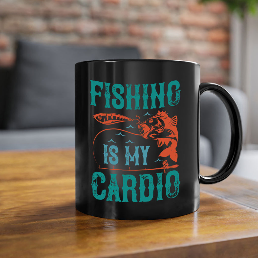 fishing is my cardio 142#- fishing-Mug / Coffee Cup