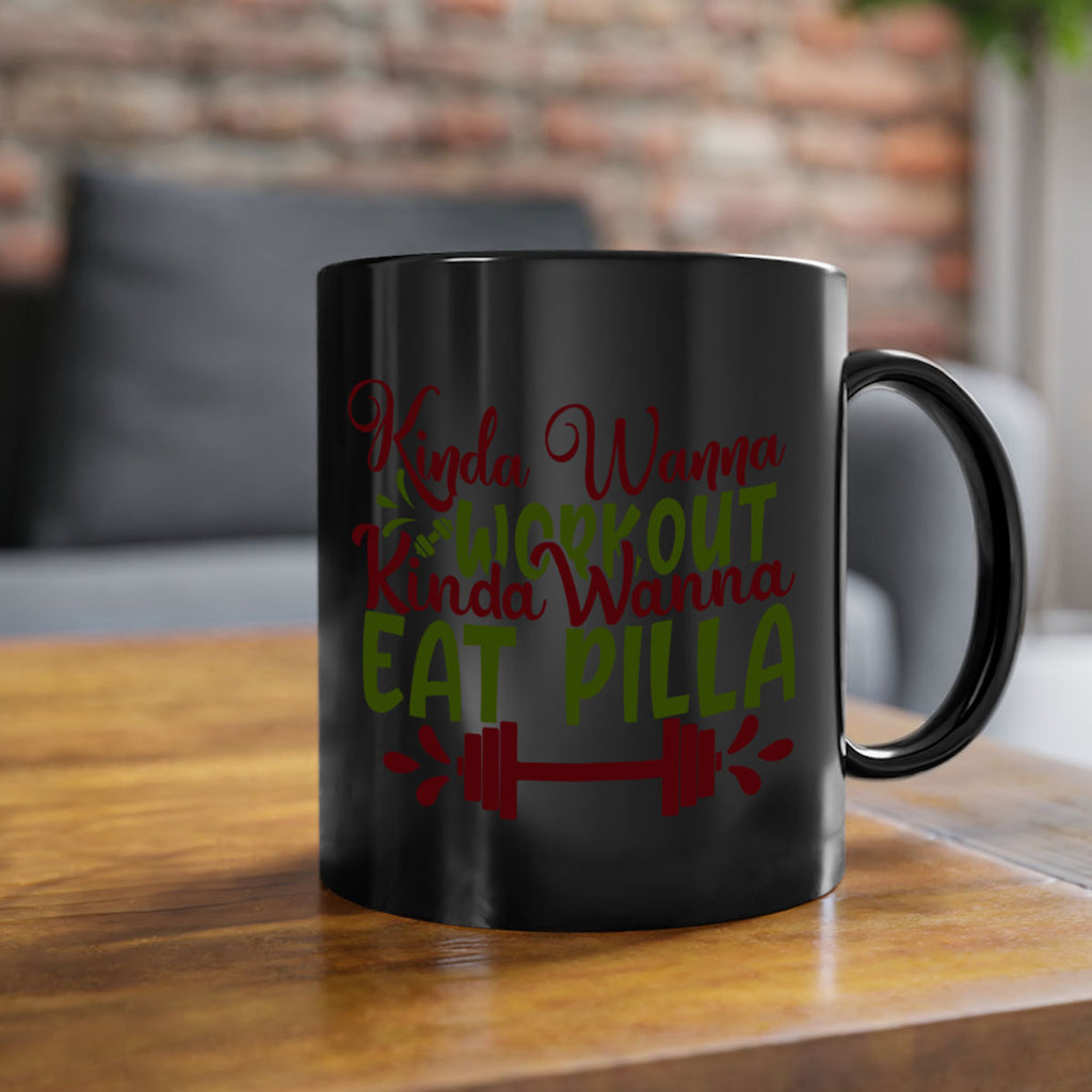 kinda wanna workout kinda wanna eat pilla 38#- gym-Mug / Coffee Cup