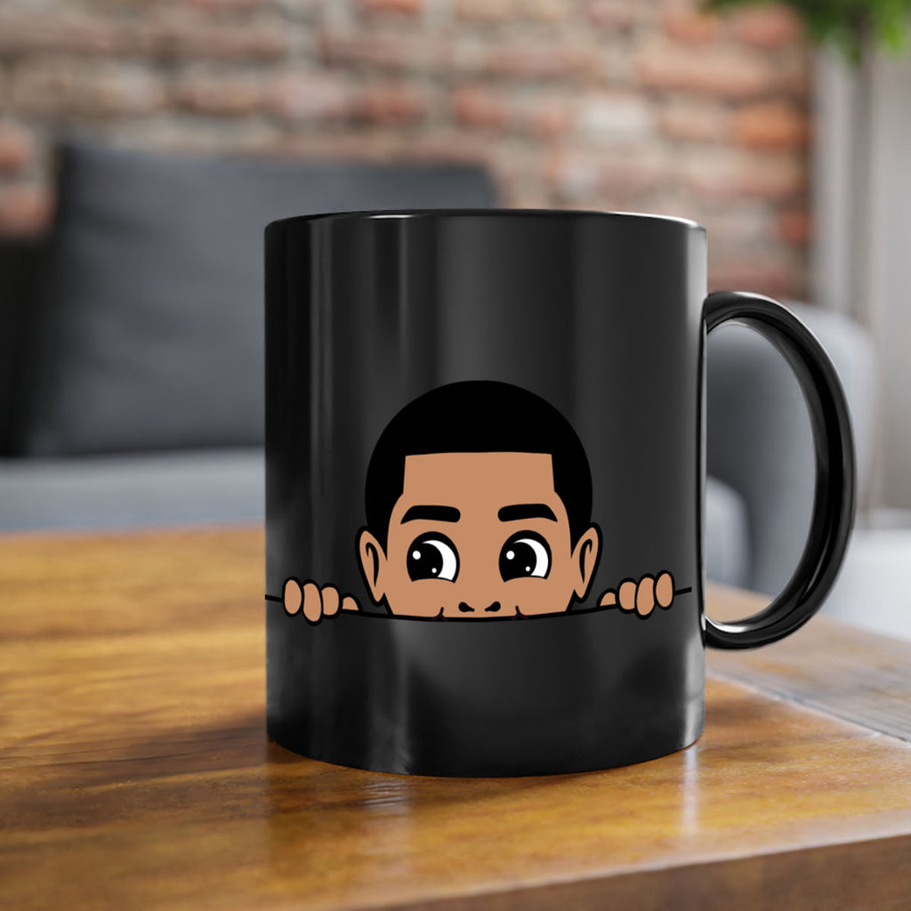 peekaboo boy 17#- Black men - Boys-Mug / Coffee Cup