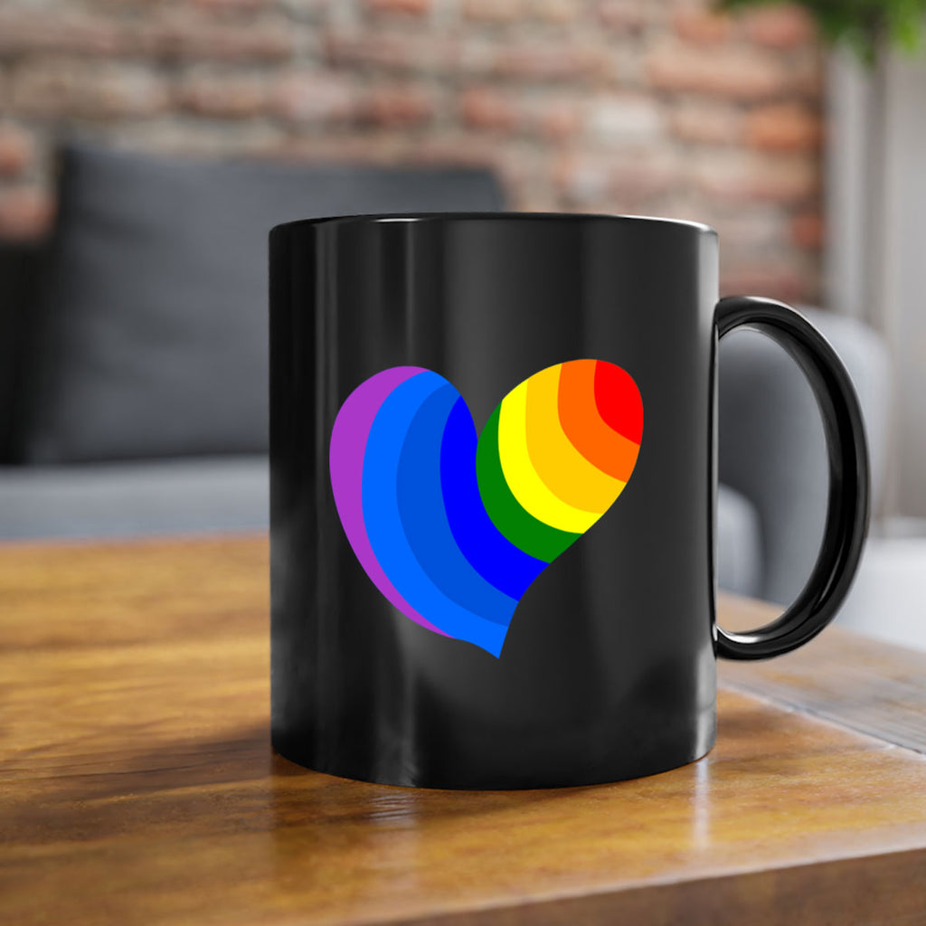 rainbow heart wavy 7#- lgbt-Mug / Coffee Cup