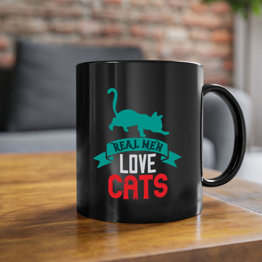 real man love cats o Style 112#- cat-Mug / Coffee Cup