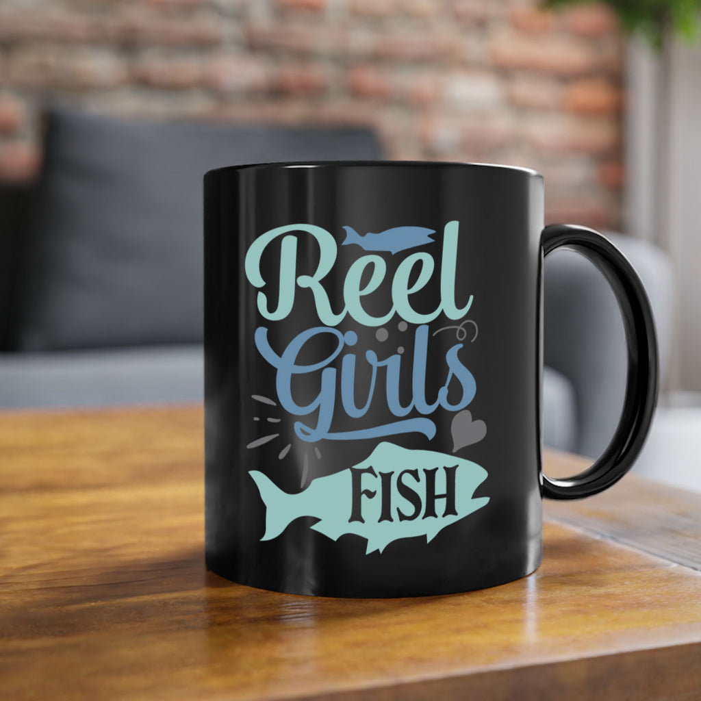 reel girls fish 198#- fishing-Mug / Coffee Cup