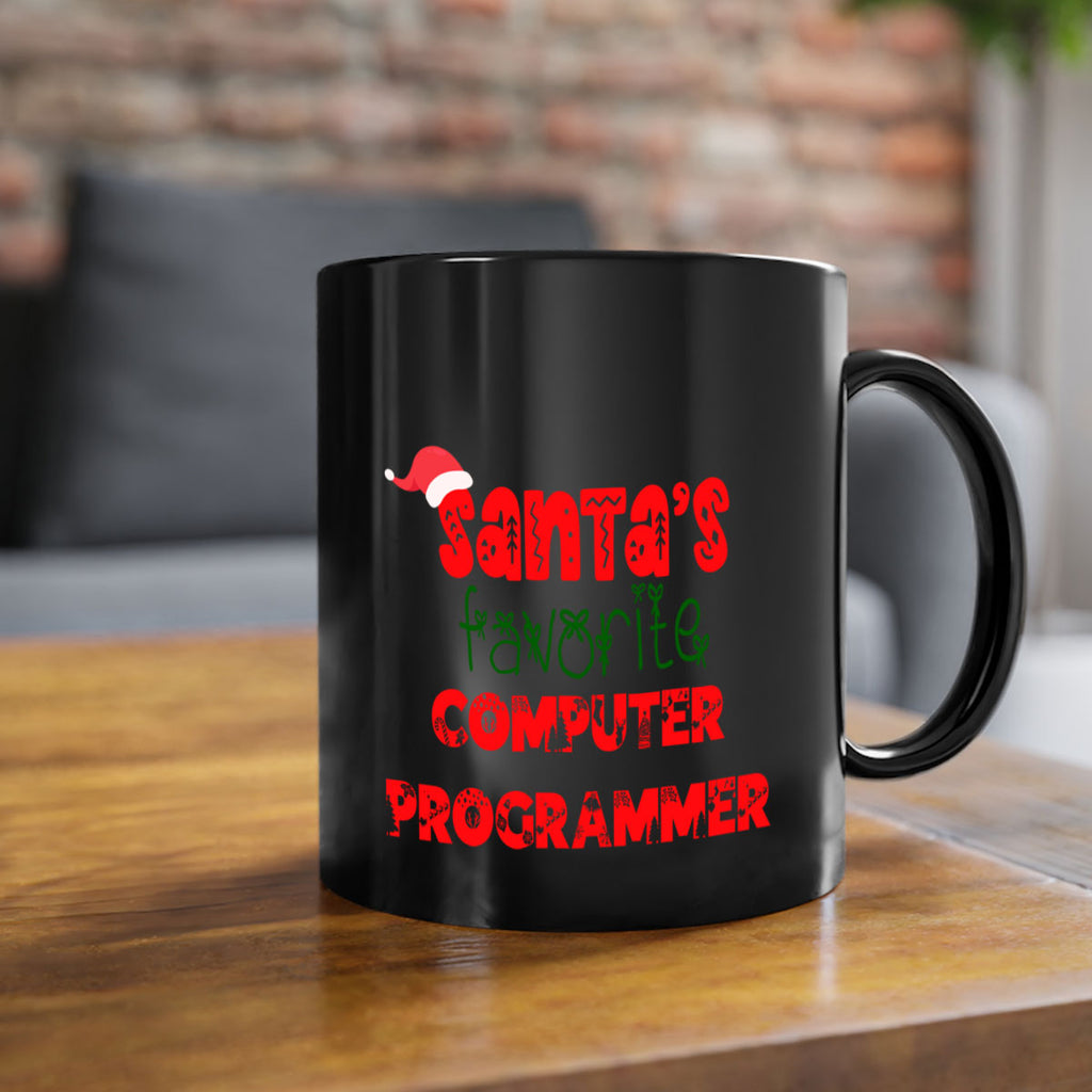 santas favorite computer programmer style 731#- christmas-Mug / Coffee Cup
