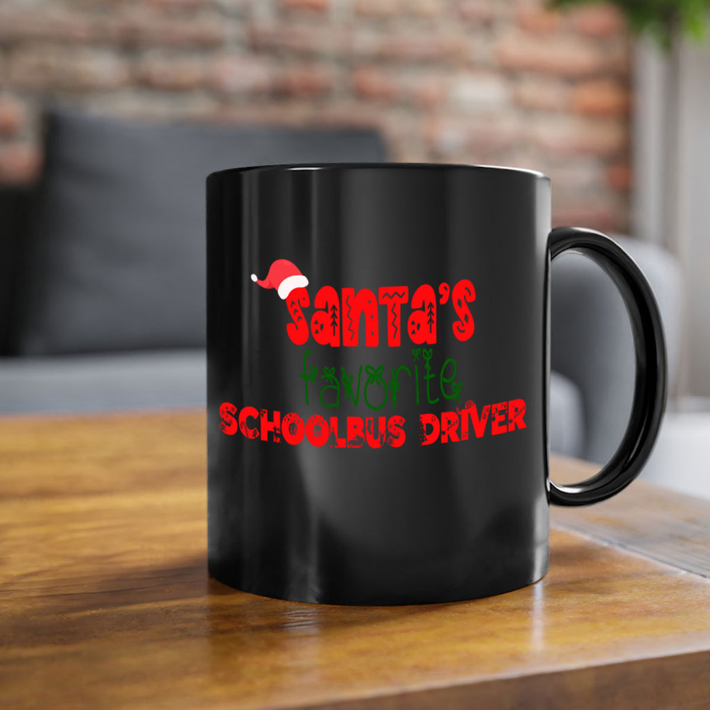santas favorite schoolbus driver style 1070#- christmas-Mug / Coffee Cup
