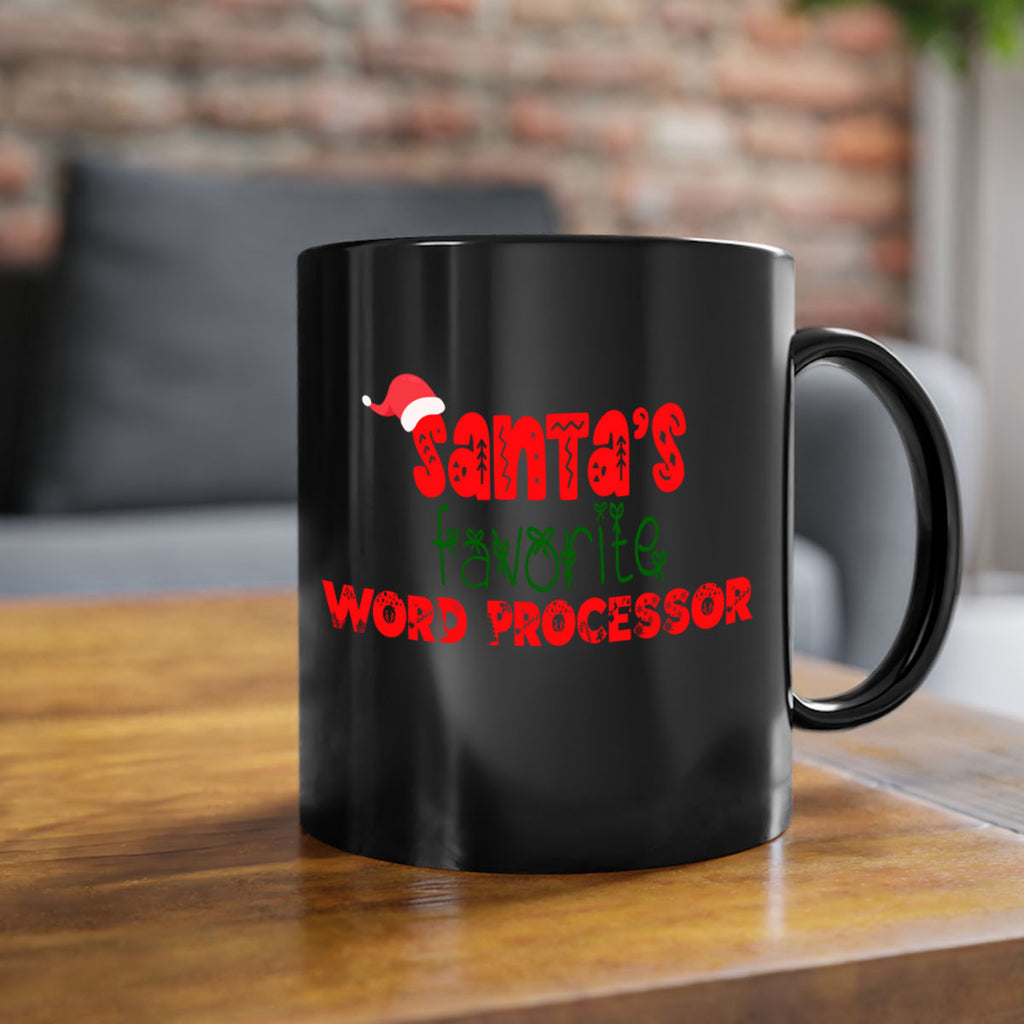 santas favorite word processor style 1158#- christmas-Mug / Coffee Cup