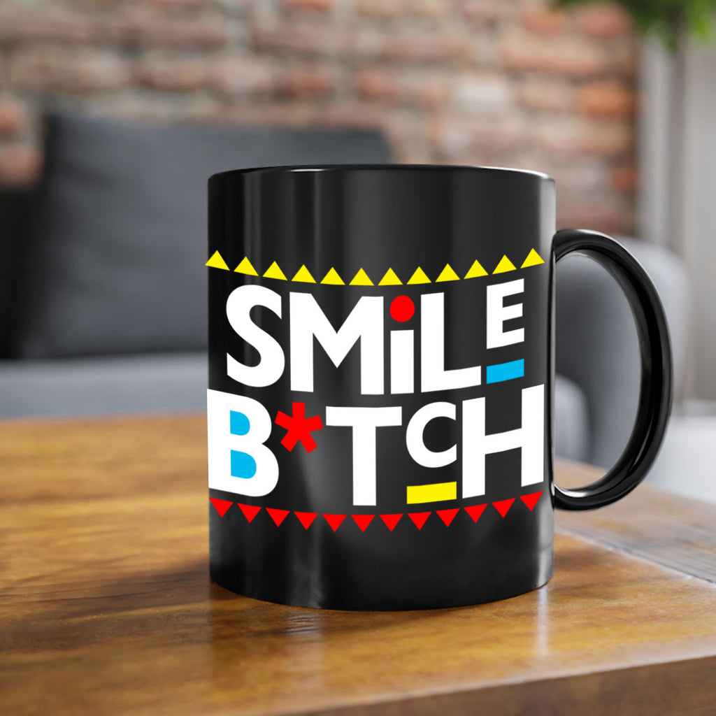 smile bitch 30#- black words - phrases-Mug / Coffee Cup