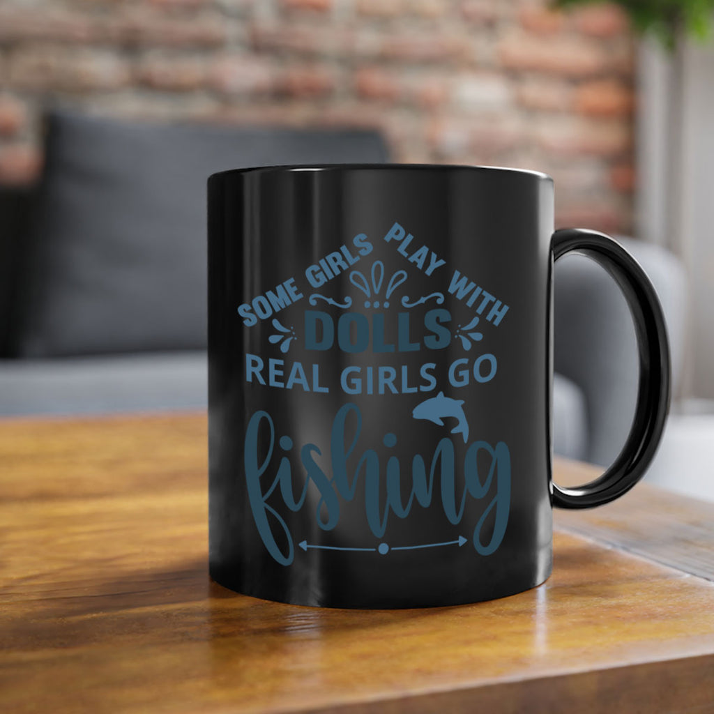 some girl play with 37#- fishing-Mug / Coffee Cup