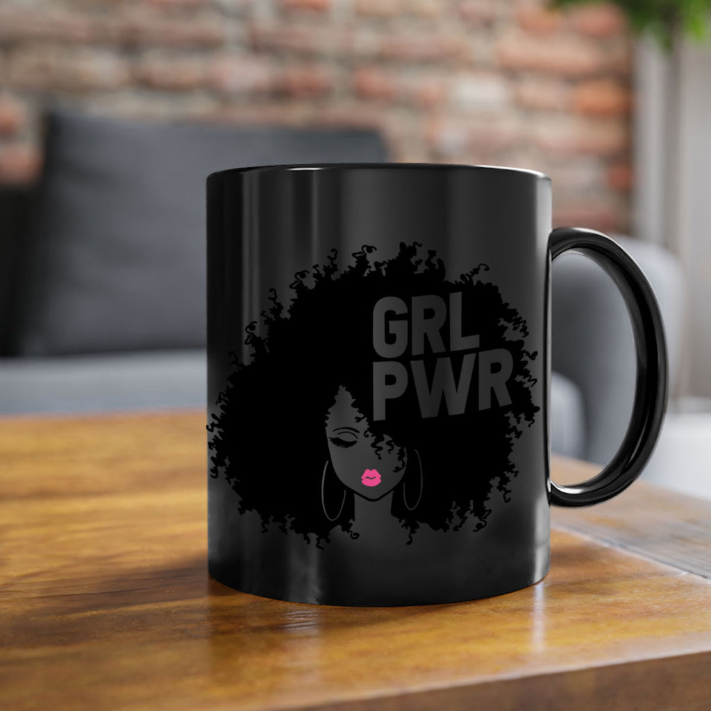 woman face grlpwr 1#- Black women - Girls-Mug / Coffee Cup