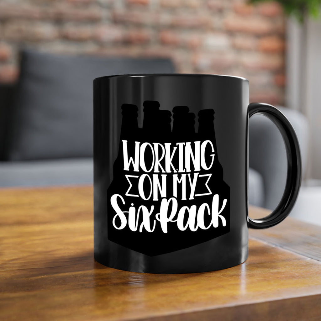working on my six pack 13#- beer-Mug / Coffee Cup