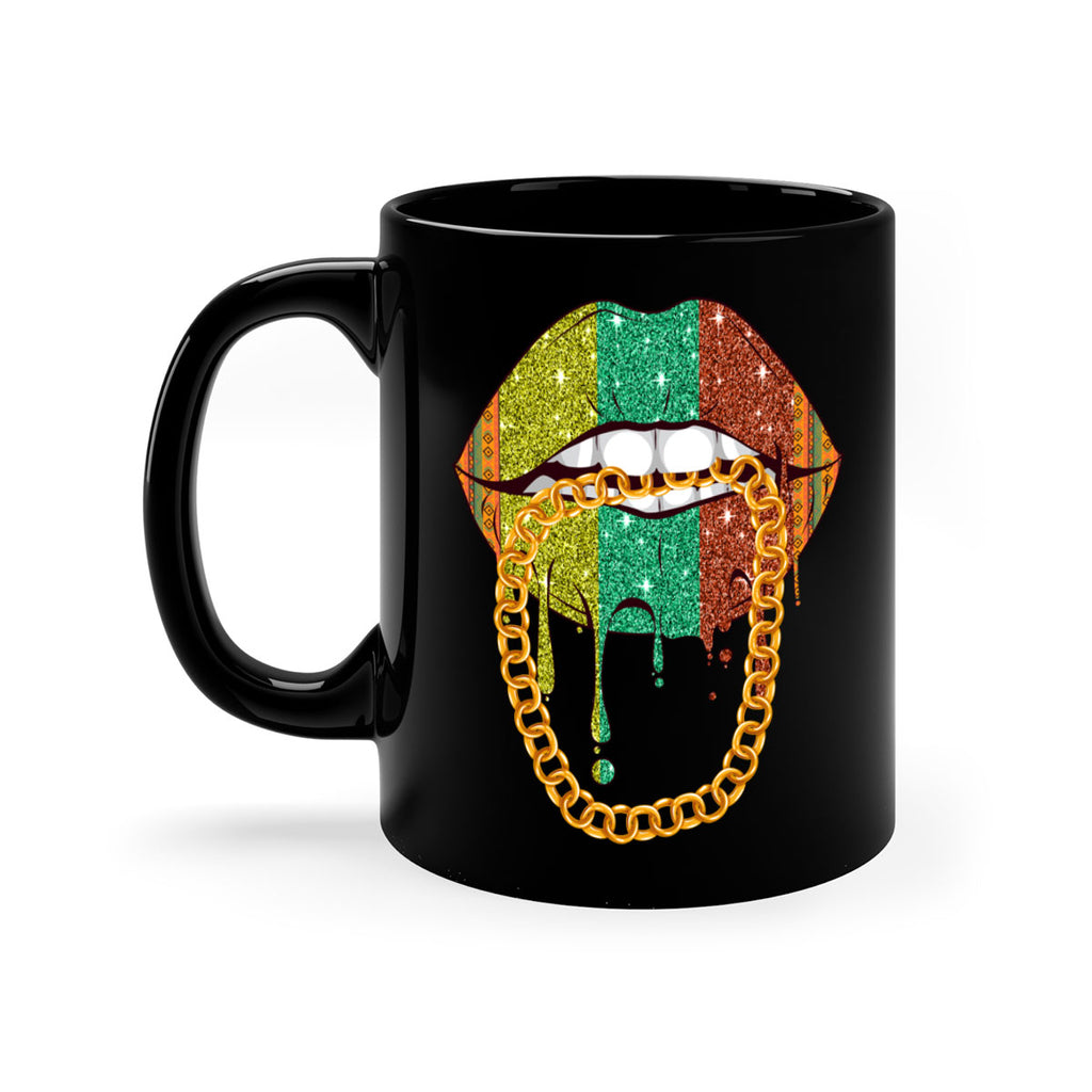 Juneteenth Women Melanin Girl Lips Png 25#- juneteenth-Mug / Coffee Cup
