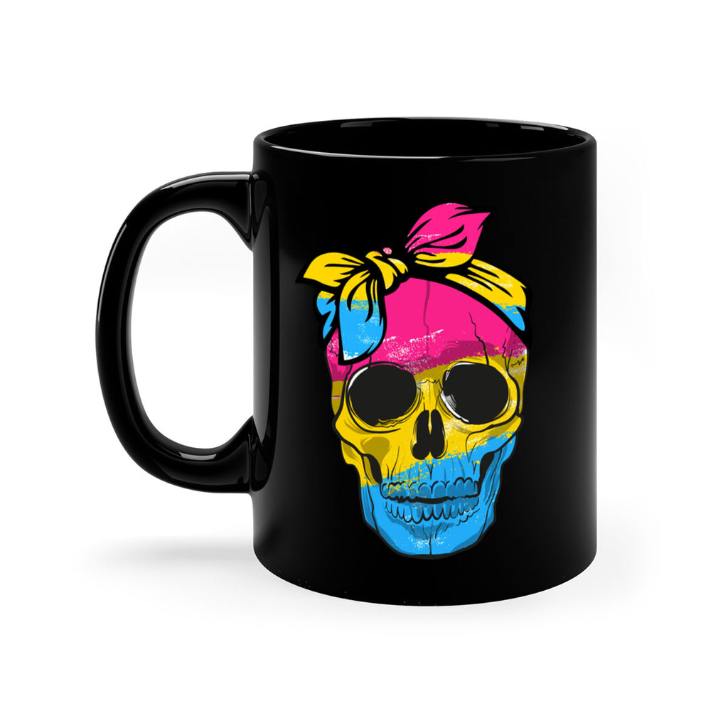 Pansexual Lgbtq Skull Gay Pride Png 30#- lgbt-Mug / Coffee Cup
