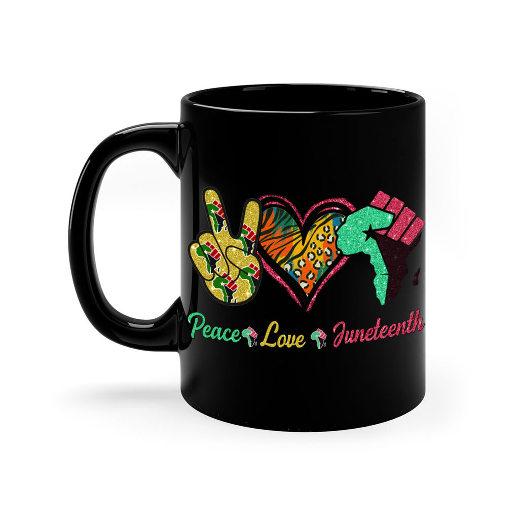 Peace Love Juneteenth Day Fist Png 8#- juneteenth-Mug / Coffee Cup