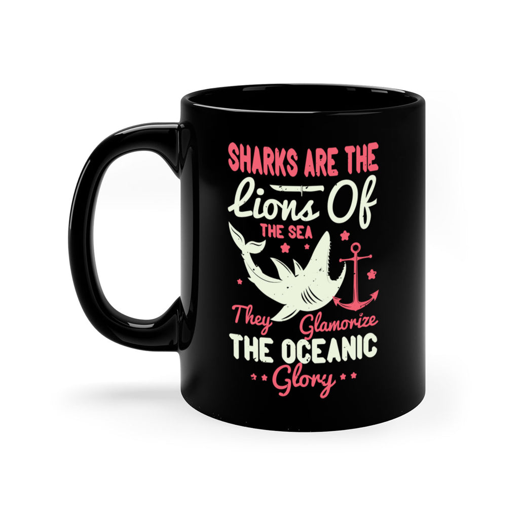 Sharks are the lions of the seaThey glamorize the oceanic glory Style 28#- Shark-Fish-Mug / Coffee Cup