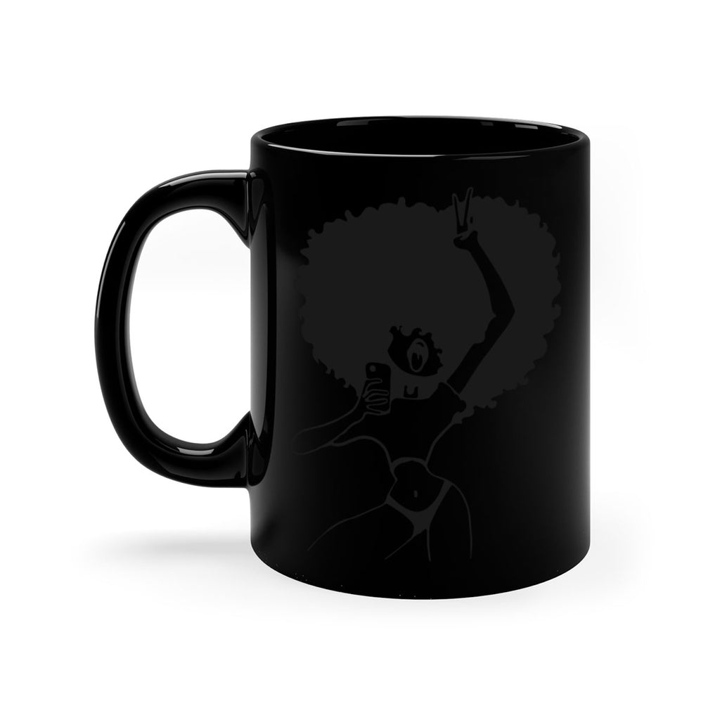 afro woman taking selfie 66#- Black women - Girls-Mug / Coffee Cup