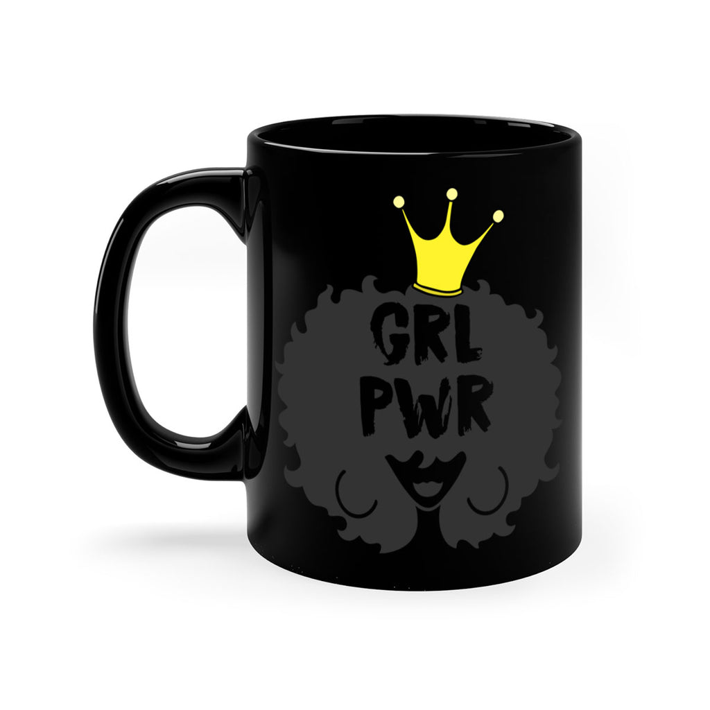 girl power with crown 34#- Black women - Girls-Mug / Coffee Cup