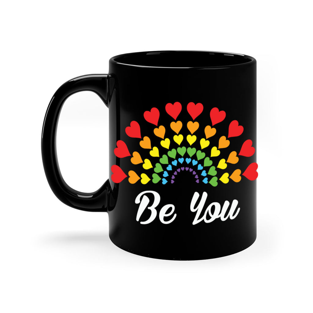 lgbtq be you rainbow heart lgbt 90#- lgbt-Mug / Coffee Cup