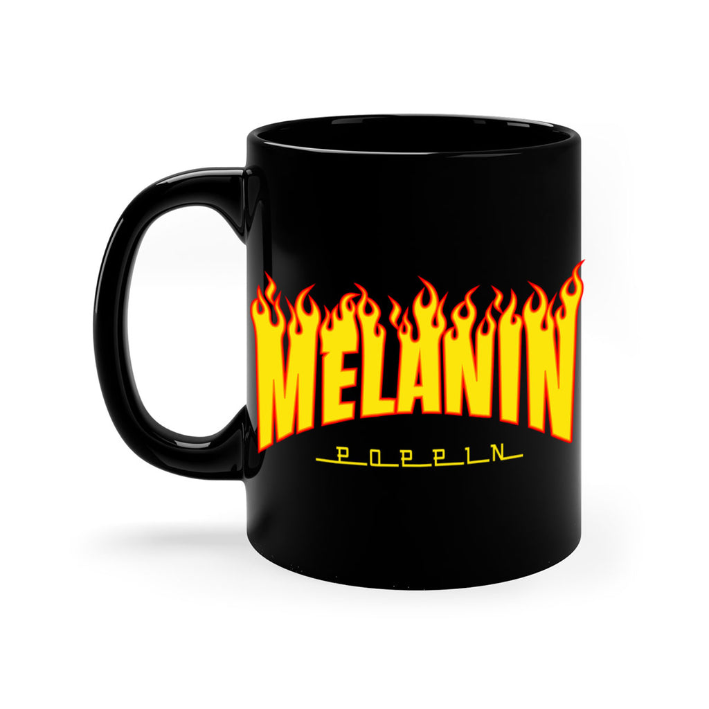 melanin poppin fire 87#- black words - phrases-Mug / Coffee Cup