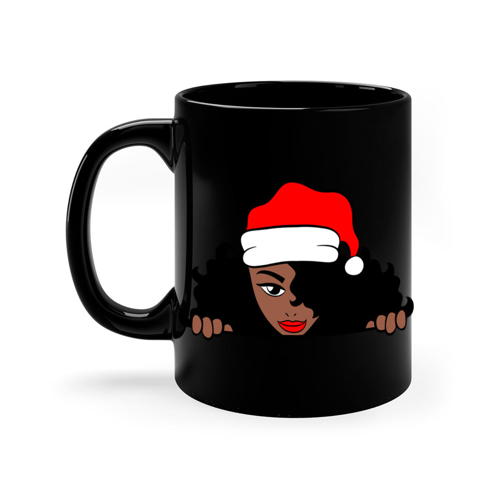 peekaboo santa girl 22#- Black women - Girls-Mug / Coffee Cup