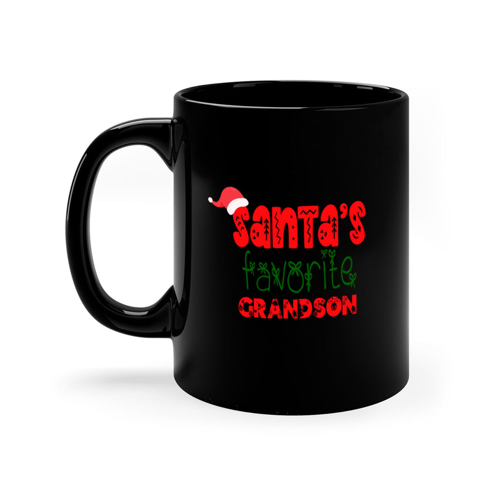 santas favorite grandson style 854#- christmas-Mug / Coffee Cup