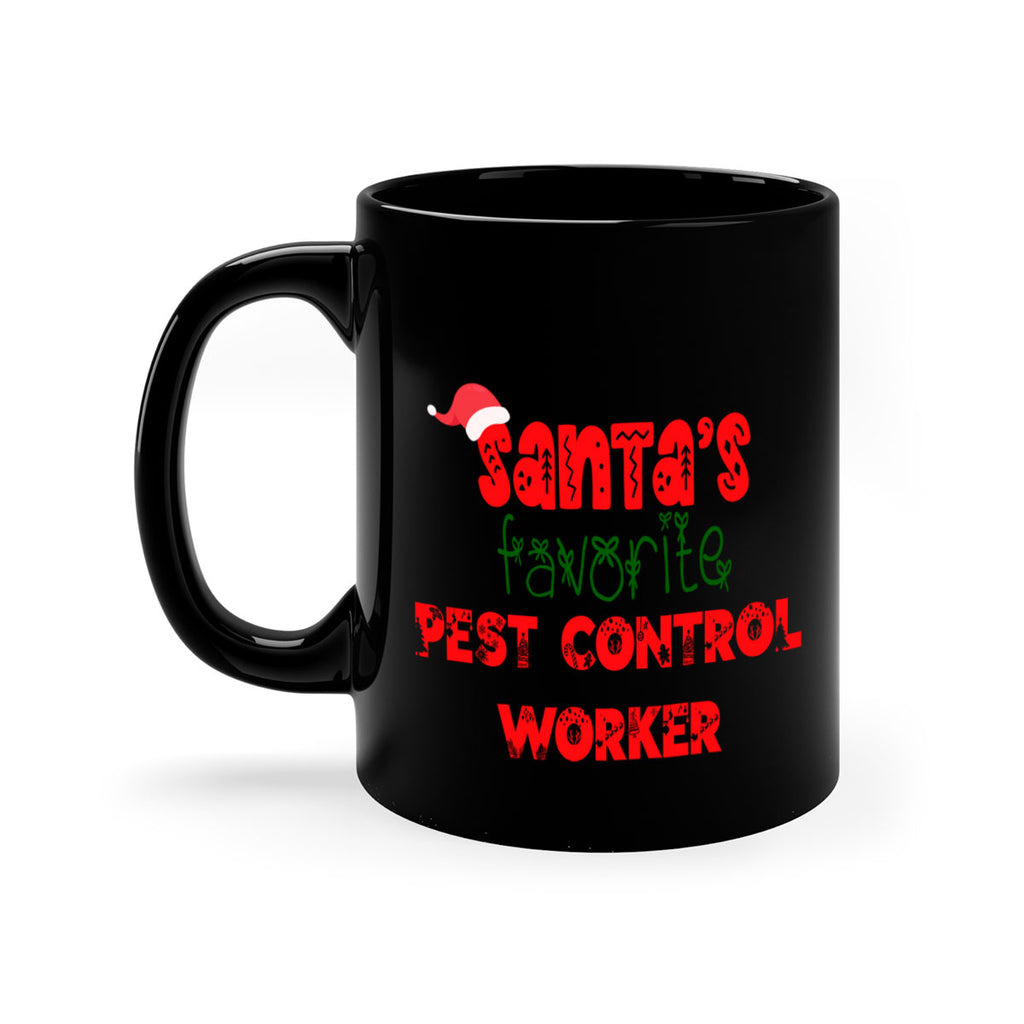 santas favorite pest control worker style 1008#- christmas-Mug / Coffee Cup