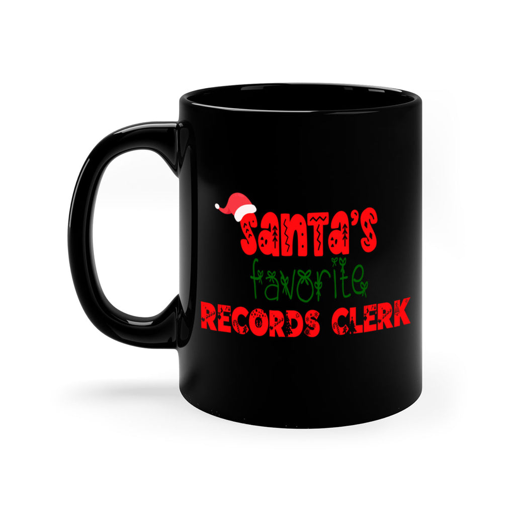 santas favorite records clerk style 1058#- christmas-Mug / Coffee Cup