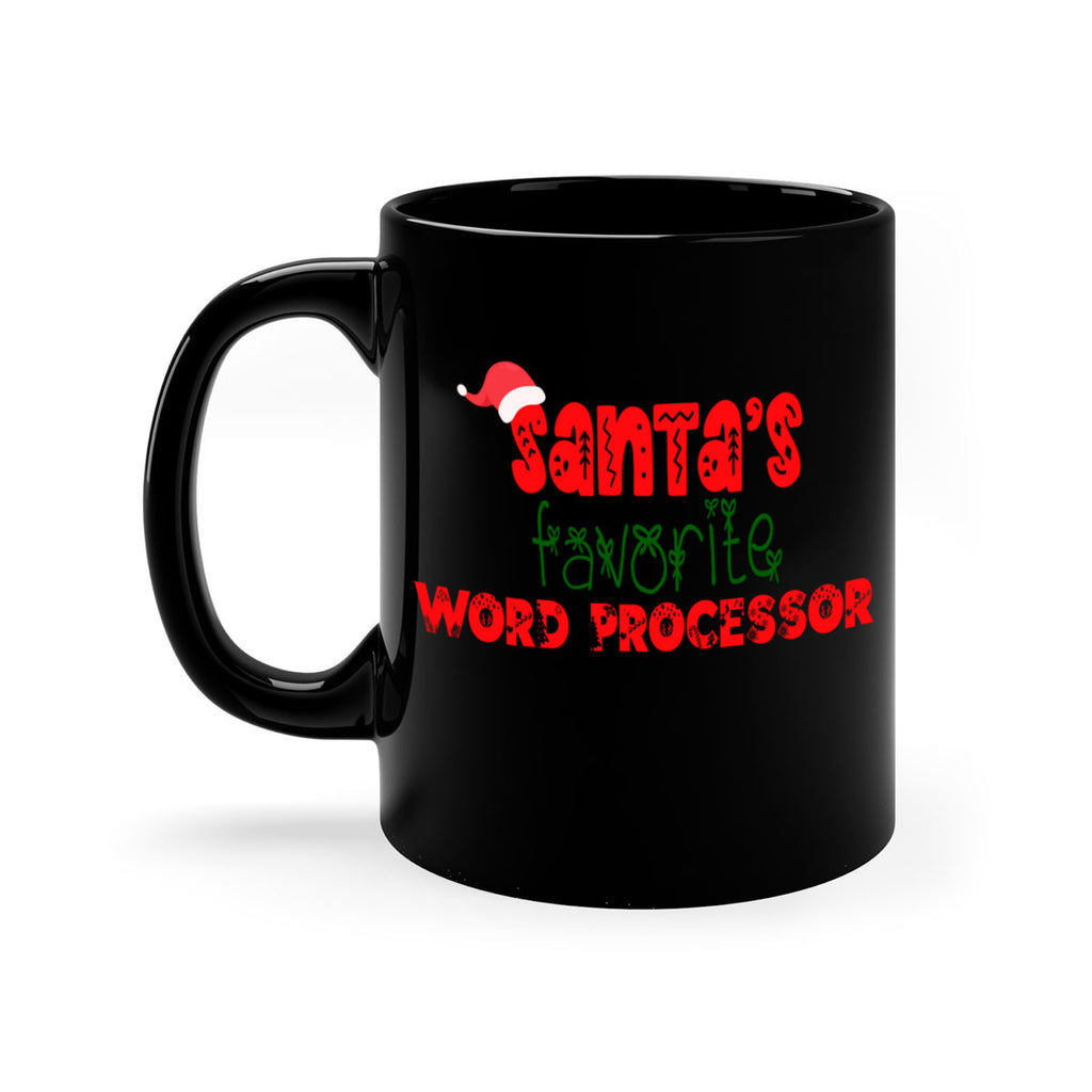 santas favorite word processor style 1158#- christmas-Mug / Coffee Cup