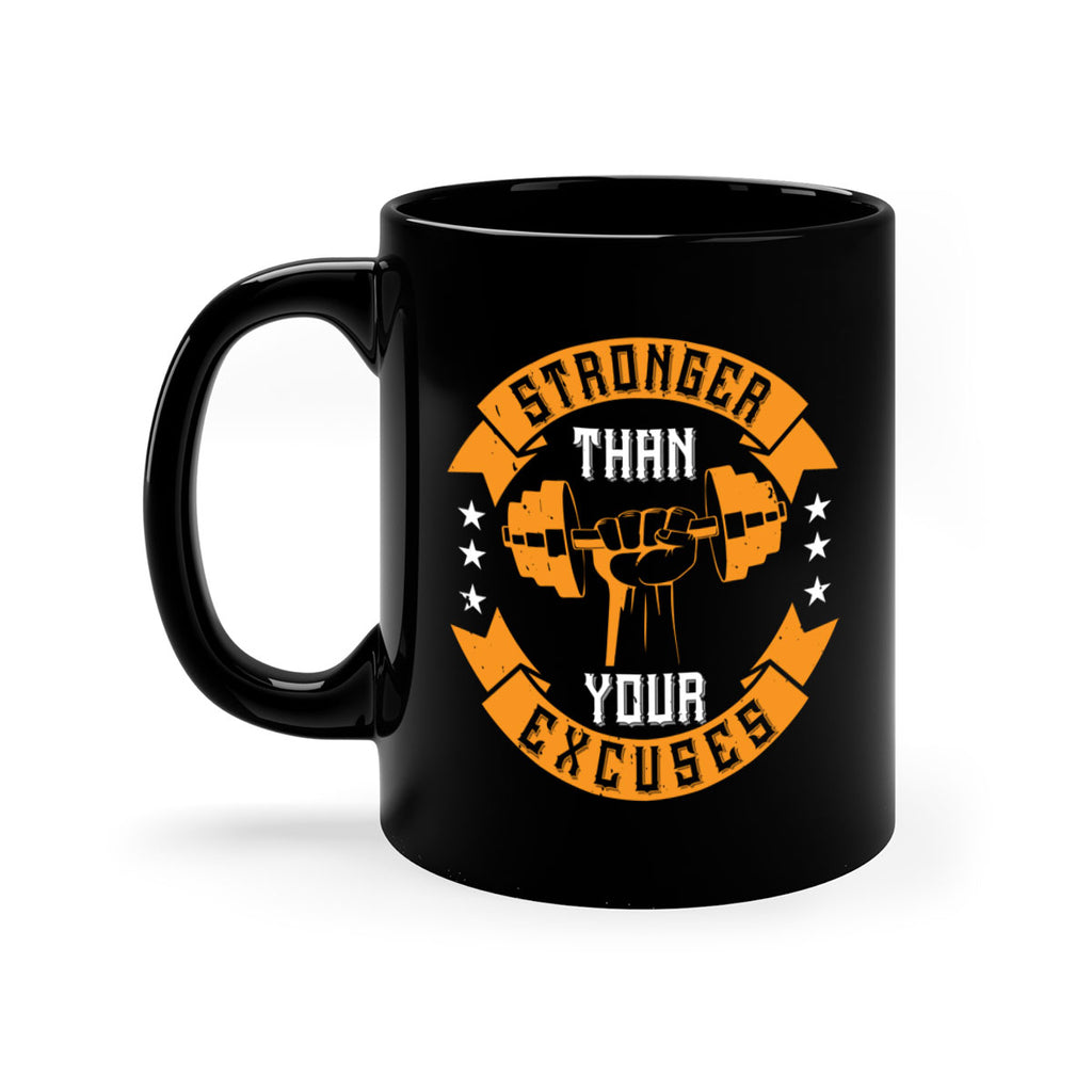 stronger than your excuses 70#- gym-Mug / Coffee Cup