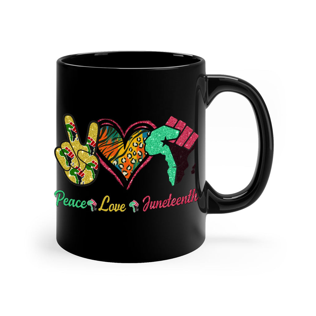 Peace Love Juneteenth Day Fist Png 8#- juneteenth-Mug / Coffee Cup