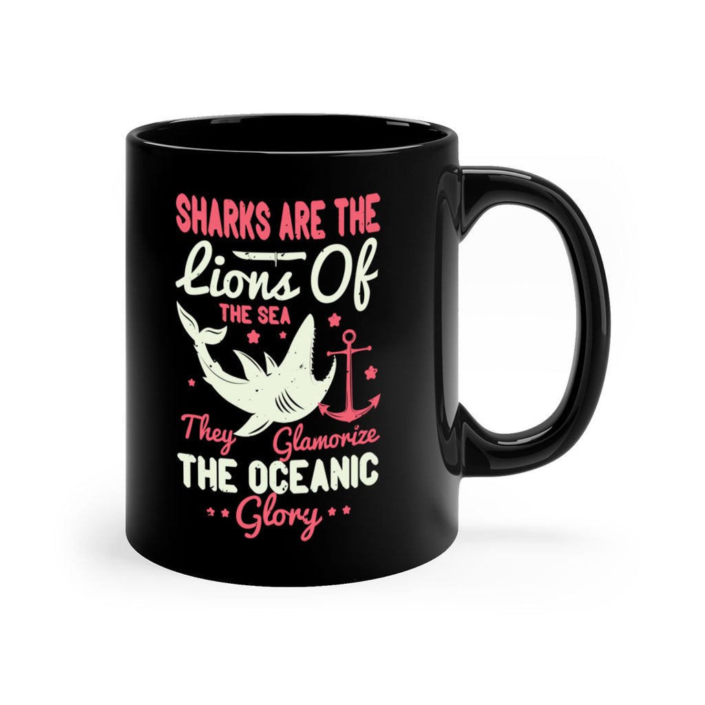 Sharks are the lions of the seaThey glamorize the oceanic glory Style 28#- Shark-Fish-Mug / Coffee Cup