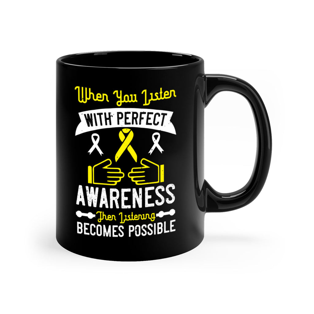 When you listen with perfect awareness then listening becomes possible Style 7#- Self awareness-Mug / Coffee Cup