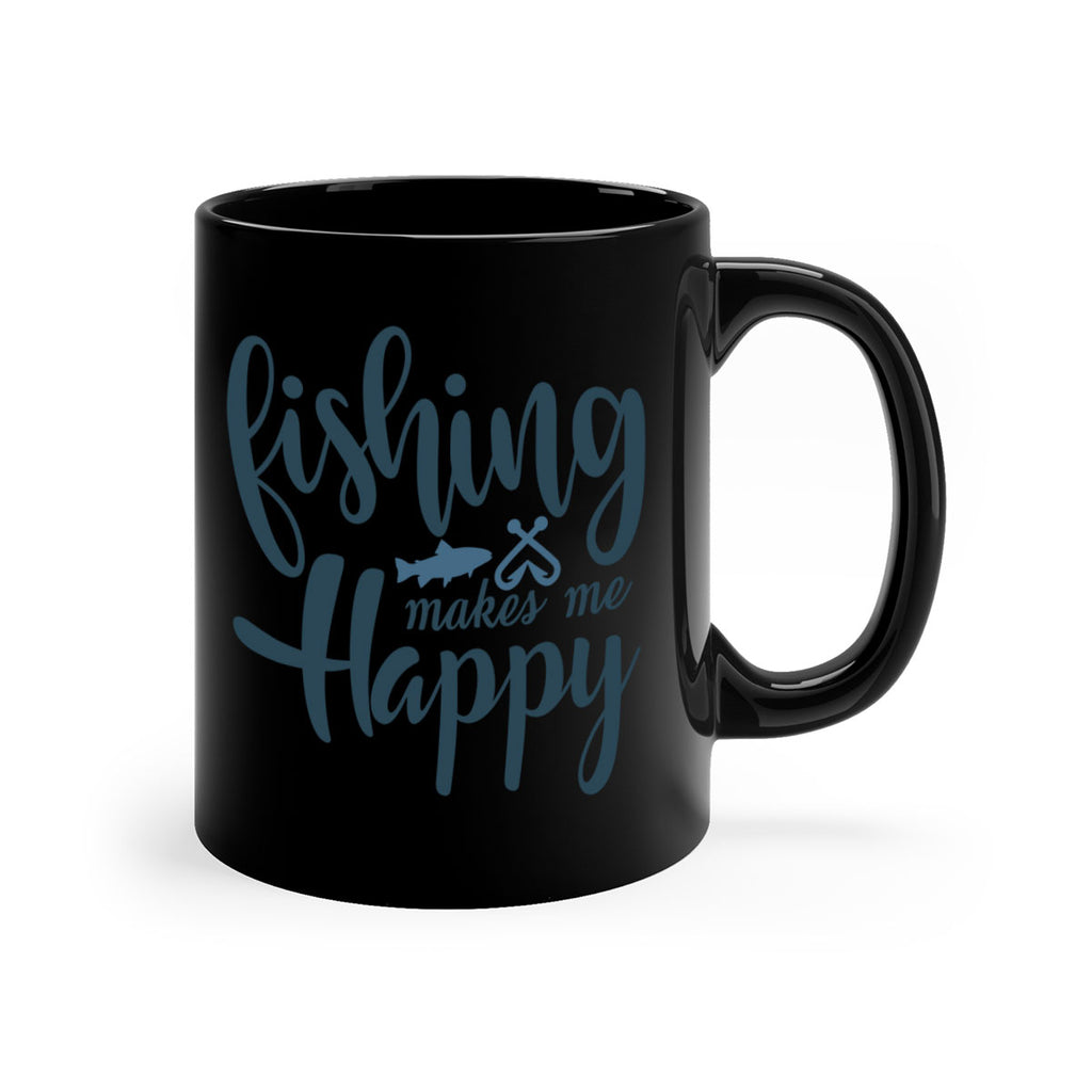 fishing makes me happy 136#- fishing-Mug / Coffee Cup