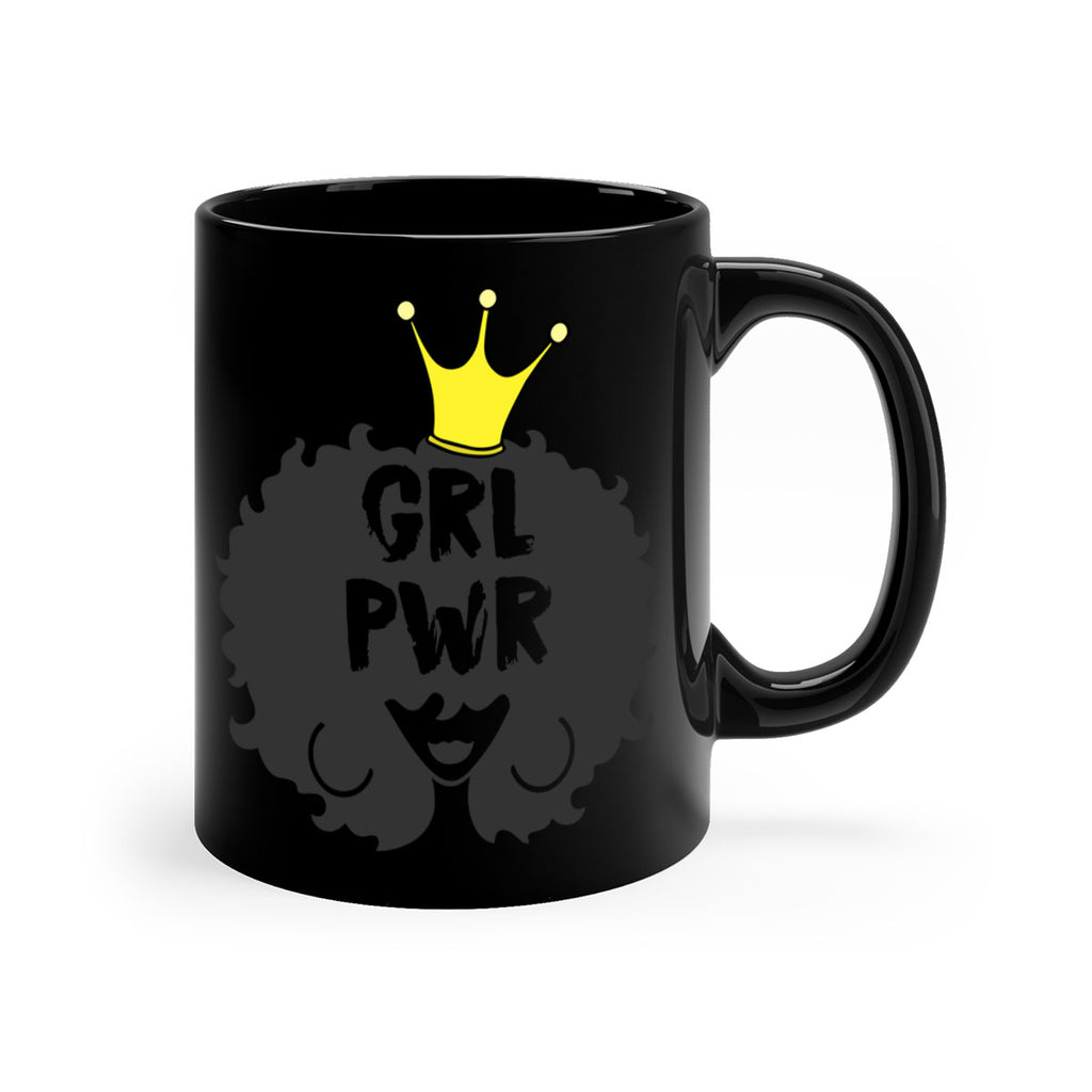 girl power with crown 34#- Black women - Girls-Mug / Coffee Cup