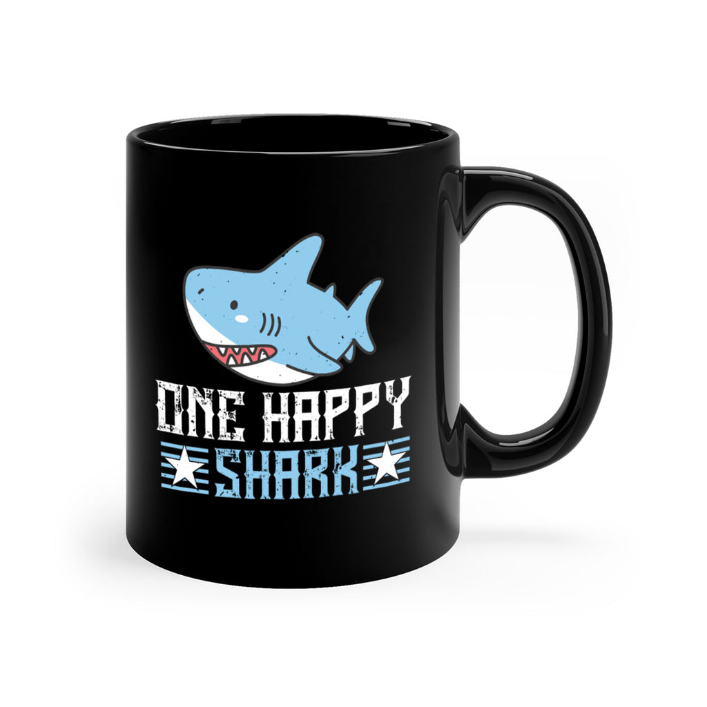 one happy shark Style 50#- Shark-Fish-Mug / Coffee Cup