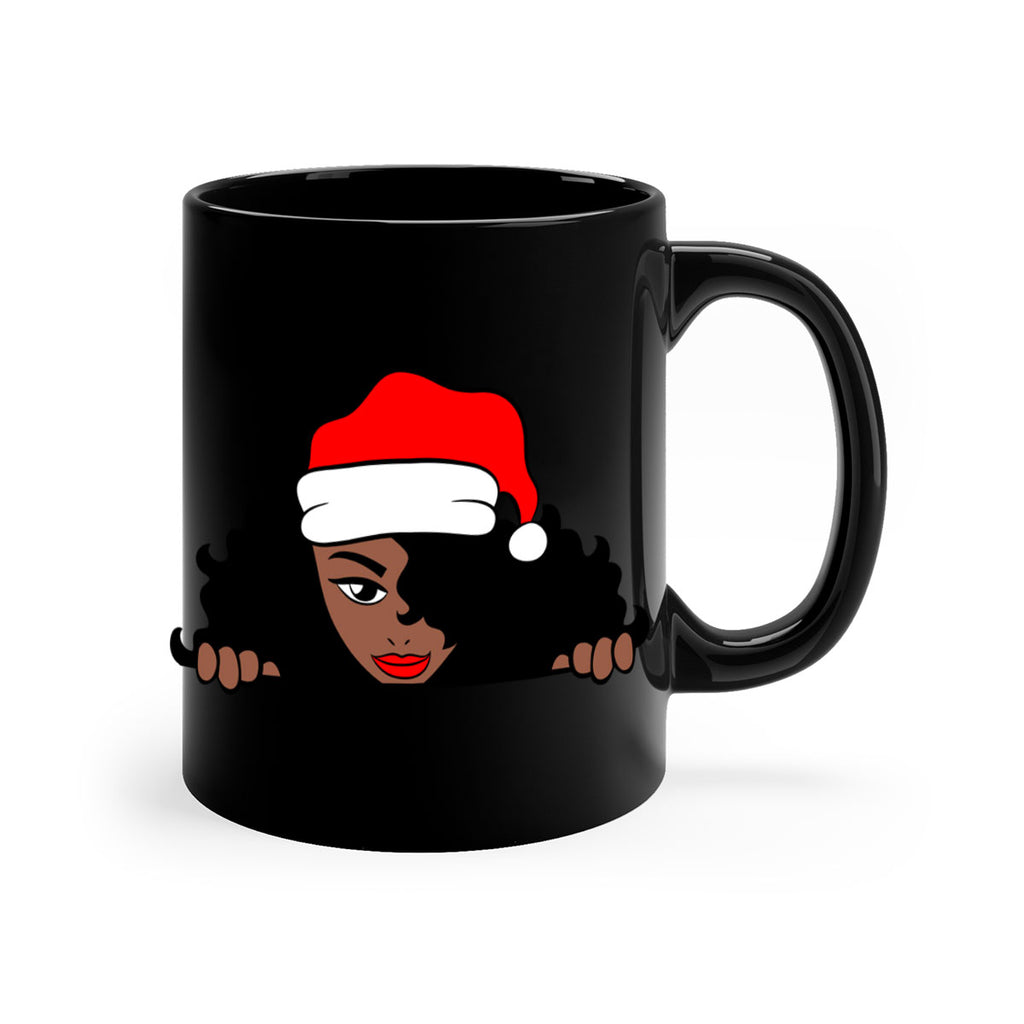 peekaboo santa girl 22#- Black women - Girls-Mug / Coffee Cup
