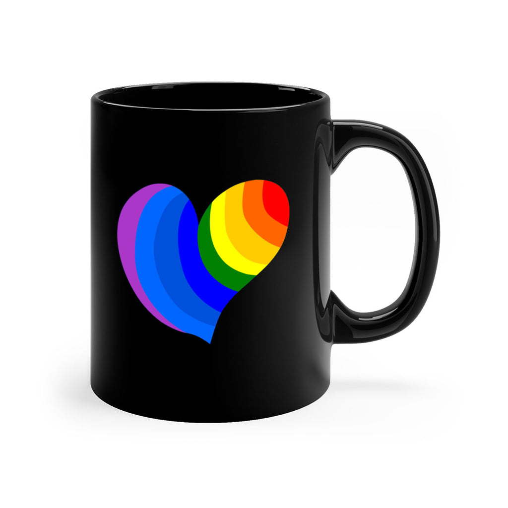 rainbow heart wavy 7#- lgbt-Mug / Coffee Cup