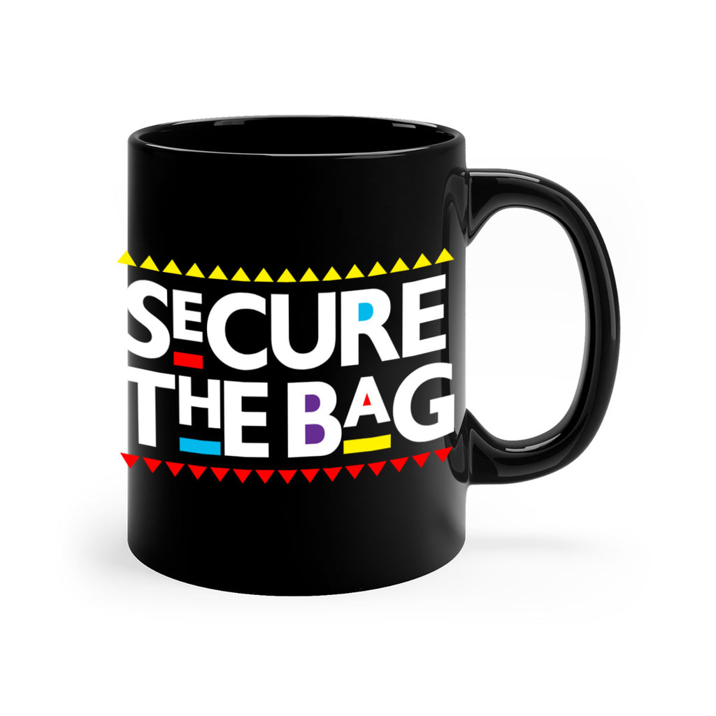 secure the bag 39#- black words - phrases-Mug / Coffee Cup