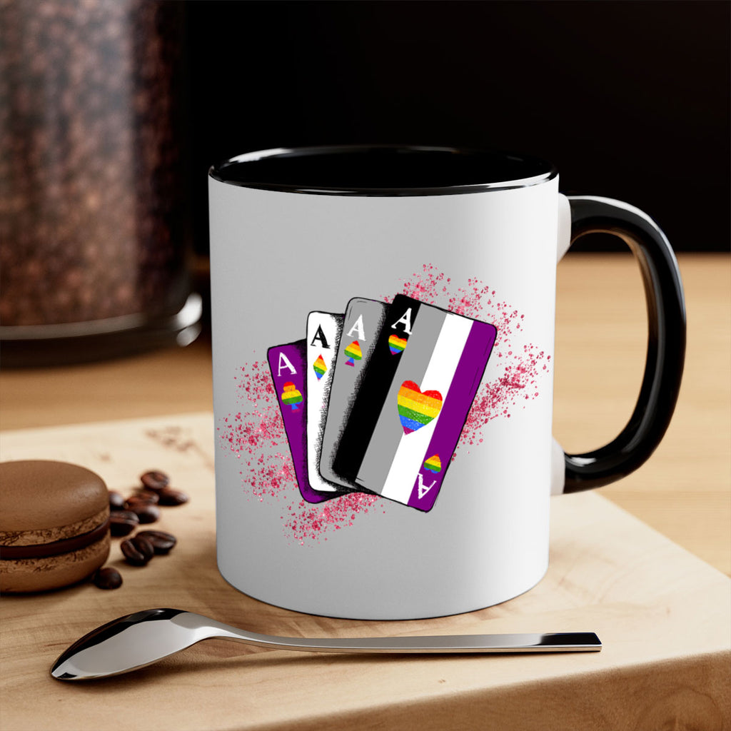 Asexual Ace Flag Playing Card Queer Lgbt 34#- lgbt-Mug / Coffee Cup