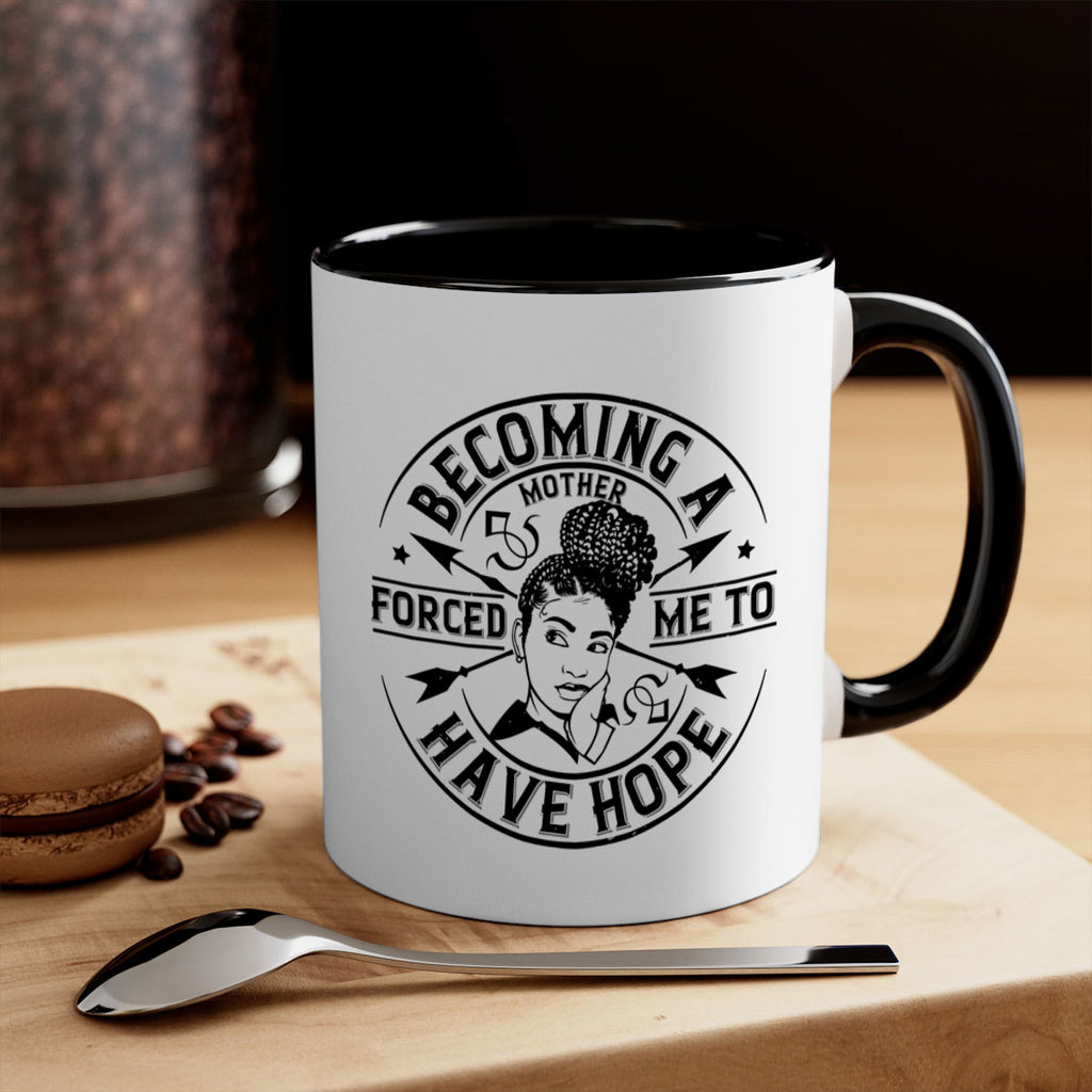 Becoming a mother forced me to have hope Style 44#- Afro - Black-Mug / Coffee Cup