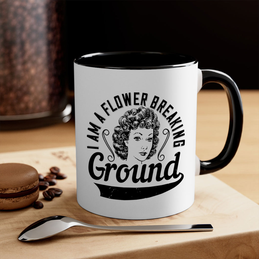 I am a flower breaking ground Style 32#- Afro - Black-Mug / Coffee Cup