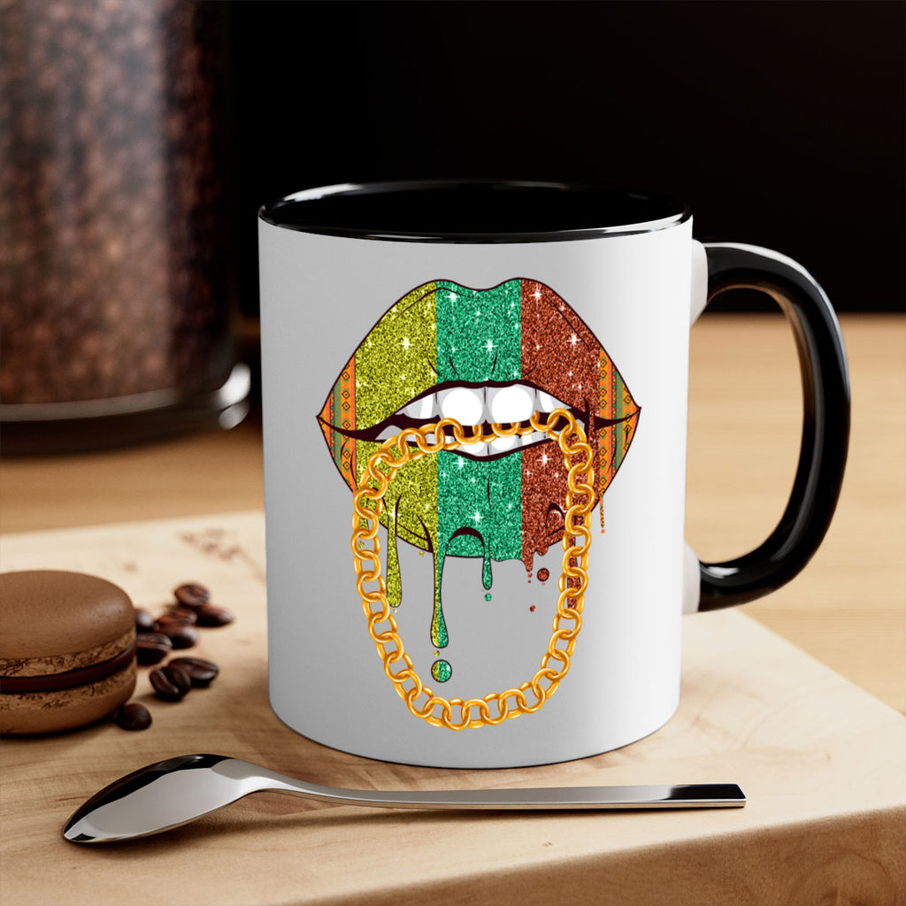 Juneteenth Women Melanin Girl Lips Png 25#- juneteenth-Mug / Coffee Cup