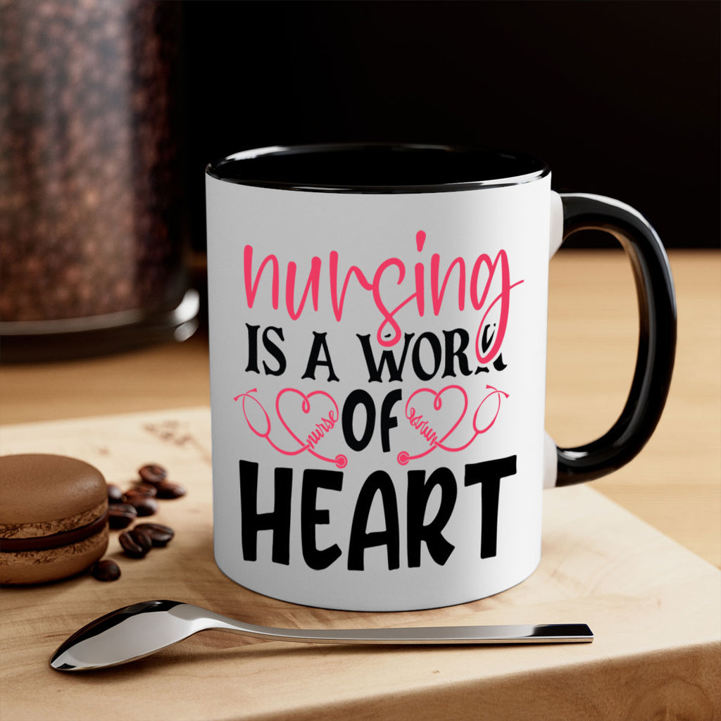 Nursing is a work of heart Style 360#- nurse-Mug / Coffee Cup