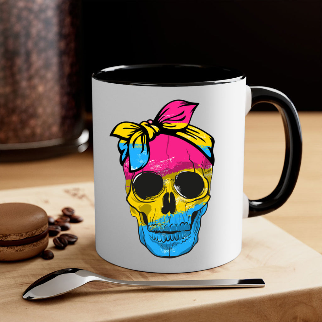 Pansexual Lgbtq Skull Gay Pride Png 30#- lgbt-Mug / Coffee Cup