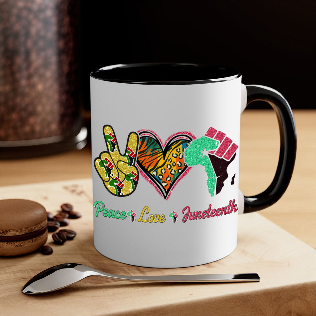 Peace Love Juneteenth Day Fist Png 8#- juneteenth-Mug / Coffee Cup